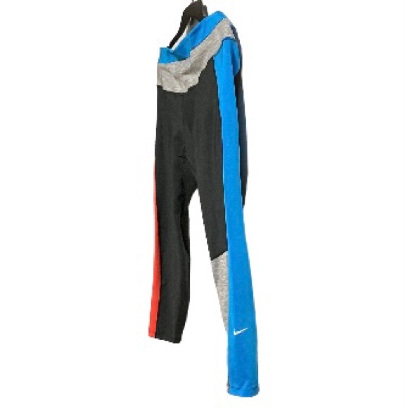 NIKE Dri-fit Color block Leggings Running pants Blue Black Gray Red Womens 2X - Picture 7 of 9